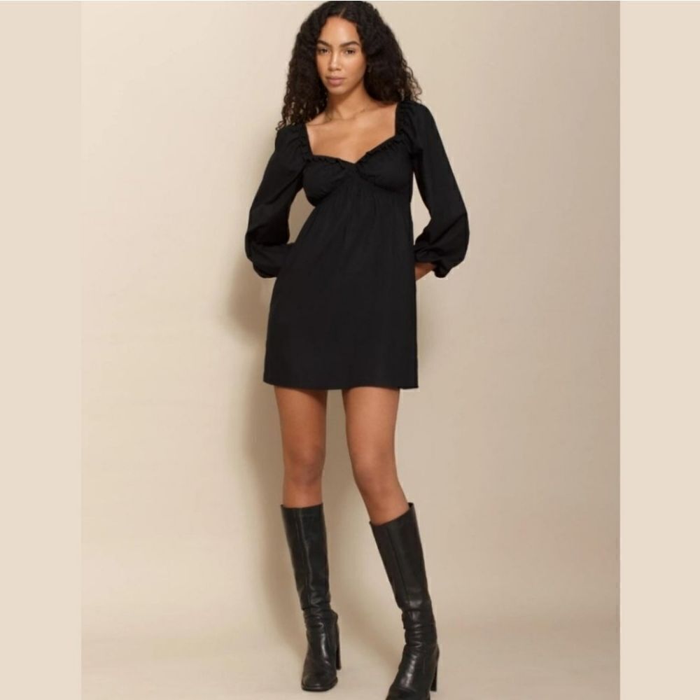 Reformation | Black Sweetheart Vic Mini Dress Small